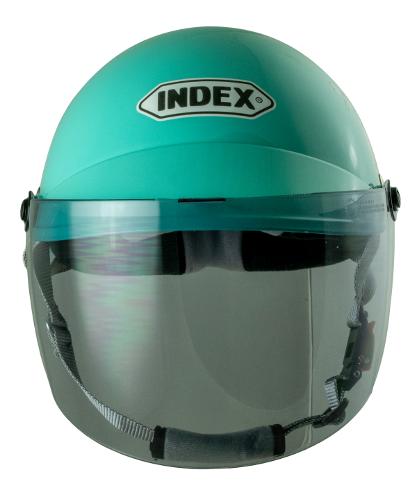 หมวกกันน็อค INDEX LADY jr ลาย Hippo ฟ้ามิ้นท์ Mint blue - Image 5
