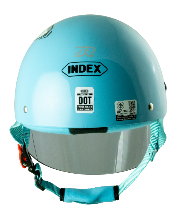 หมวกกันน็อค INDEX LADY jr ลาย Baby Shark ฟ้า Blue - Image 4