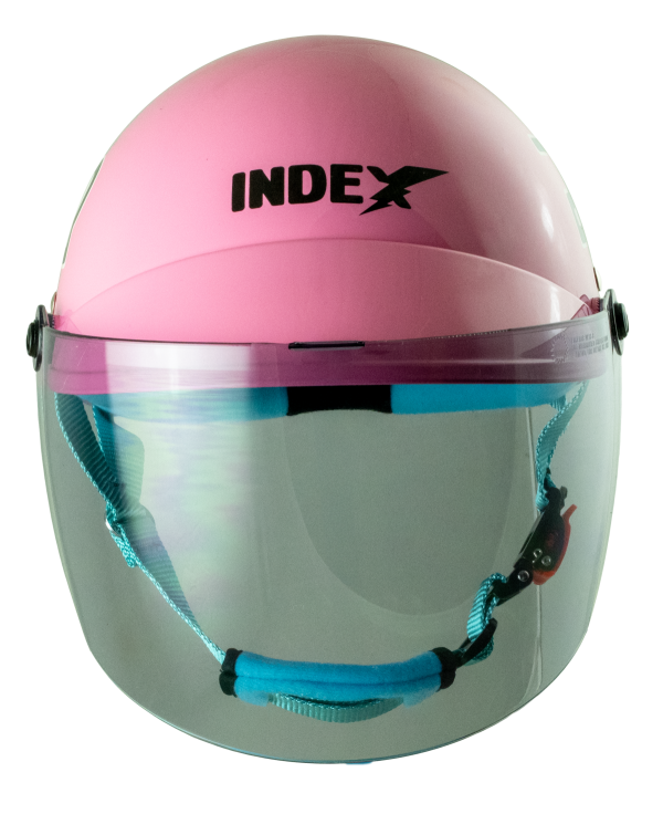หมวกกันน็อค INDEX LADY jr ลาย JR Thunder ชมพู Pink - Image 5