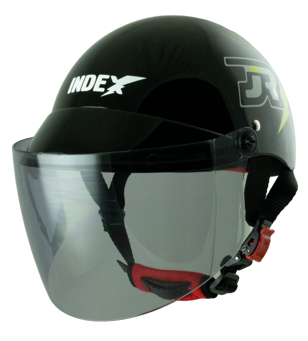 หมวกกันน็อค INDEX LADY jr ลาย JR Thunder ดำ Black