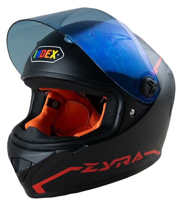 ZYRA JR แผ่นปรอททอง (gold visor) 1. พื้น ดำกึ่งเงากิ่งด้าน (Matt black plain)