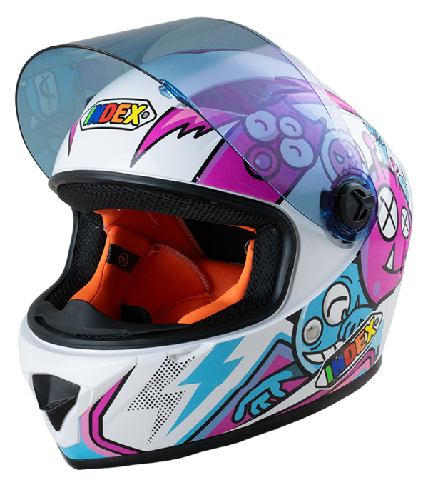 ZYRA JR แผ่นน้ำเงิน (blue visor) 3. Monster ขาวเงา (White)