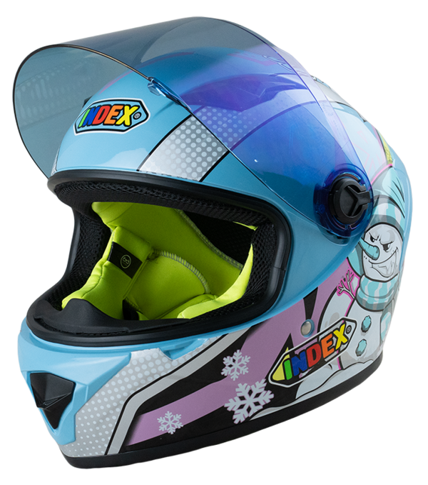 ZYRA JR แผ่นน้ำเงิน blue visor 2. Fire&snow ฟ้าเงา (Blue)