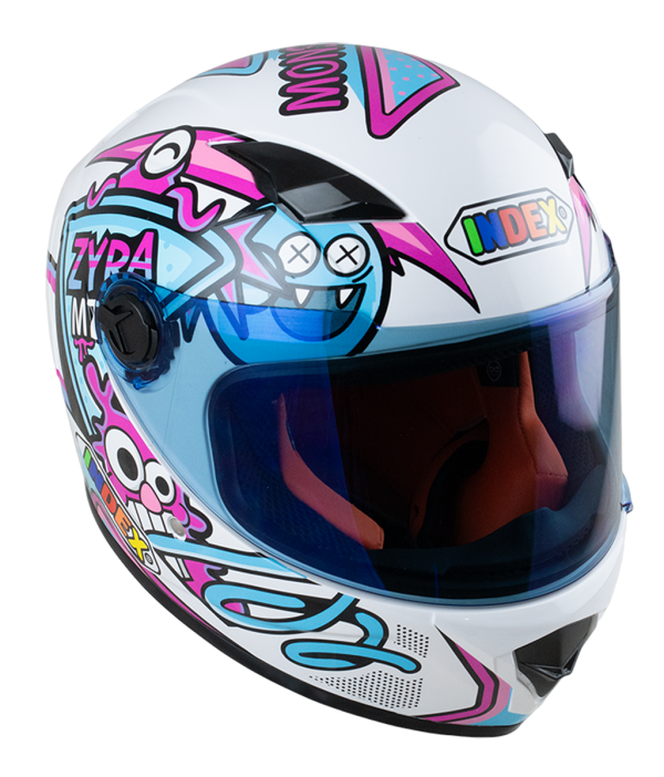 ZYRA JR แผ่นน้ำเงิน (blue visor) 3. Monster ขาวเงา (White) - Image 2