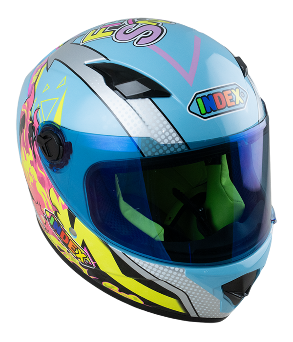 ZYRA JR แผ่นน้ำเงิน blue visor 2. Fire&snow ฟ้าเงา (Blue) - Image 2
