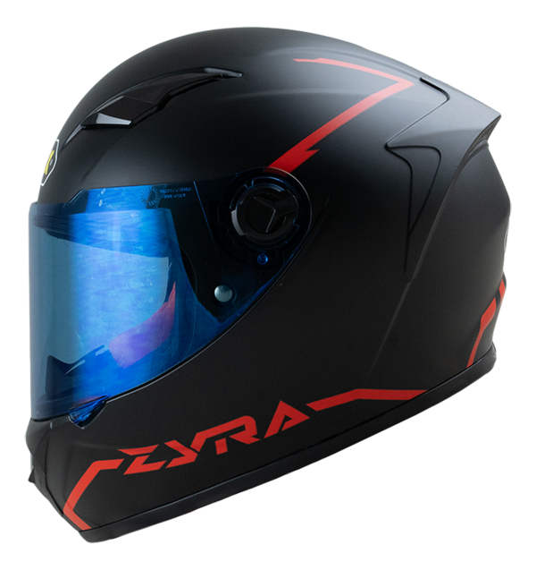 ZYRA JR แผ่นปรอททอง (gold visor) 1. พื้น ดำกึ่งเงากิ่งด้าน (Matt black plain) - Image 3