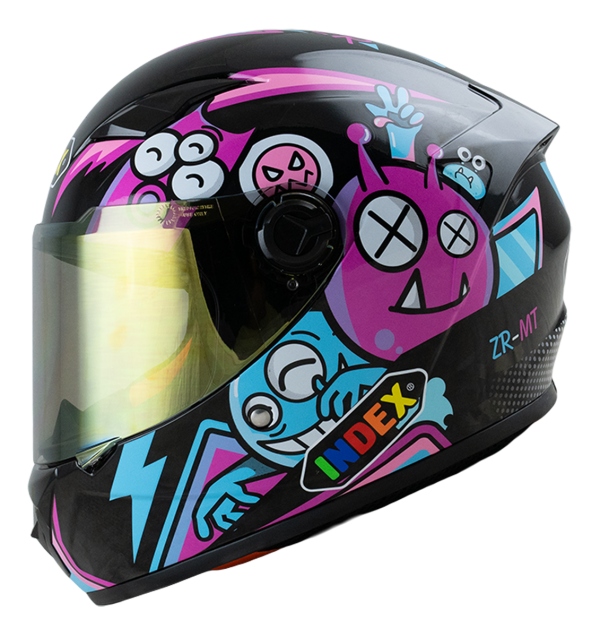 ZYRA JR แผ่นน้ำเงิน (blue visor) 3. Monster ดำเงา (Black) - Image 3