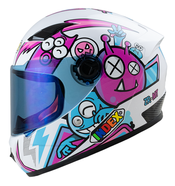 ZYRA JR แผ่นน้ำเงิน (blue visor) 3. Monster ขาวเงา (White) - Image 3