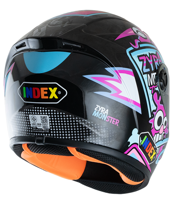 ZYRA JR แผ่นน้ำเงิน (blue visor) 3. Monster ดำเงา (Black) - Image 4