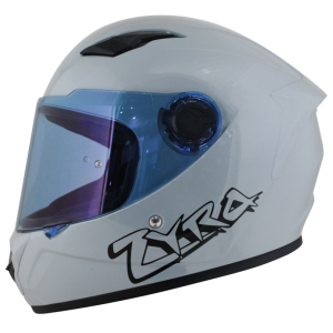 INDEX helmet model ZYRA  เทาแลมโบ (Grey) แผ่นน้ำเงิน blue visor